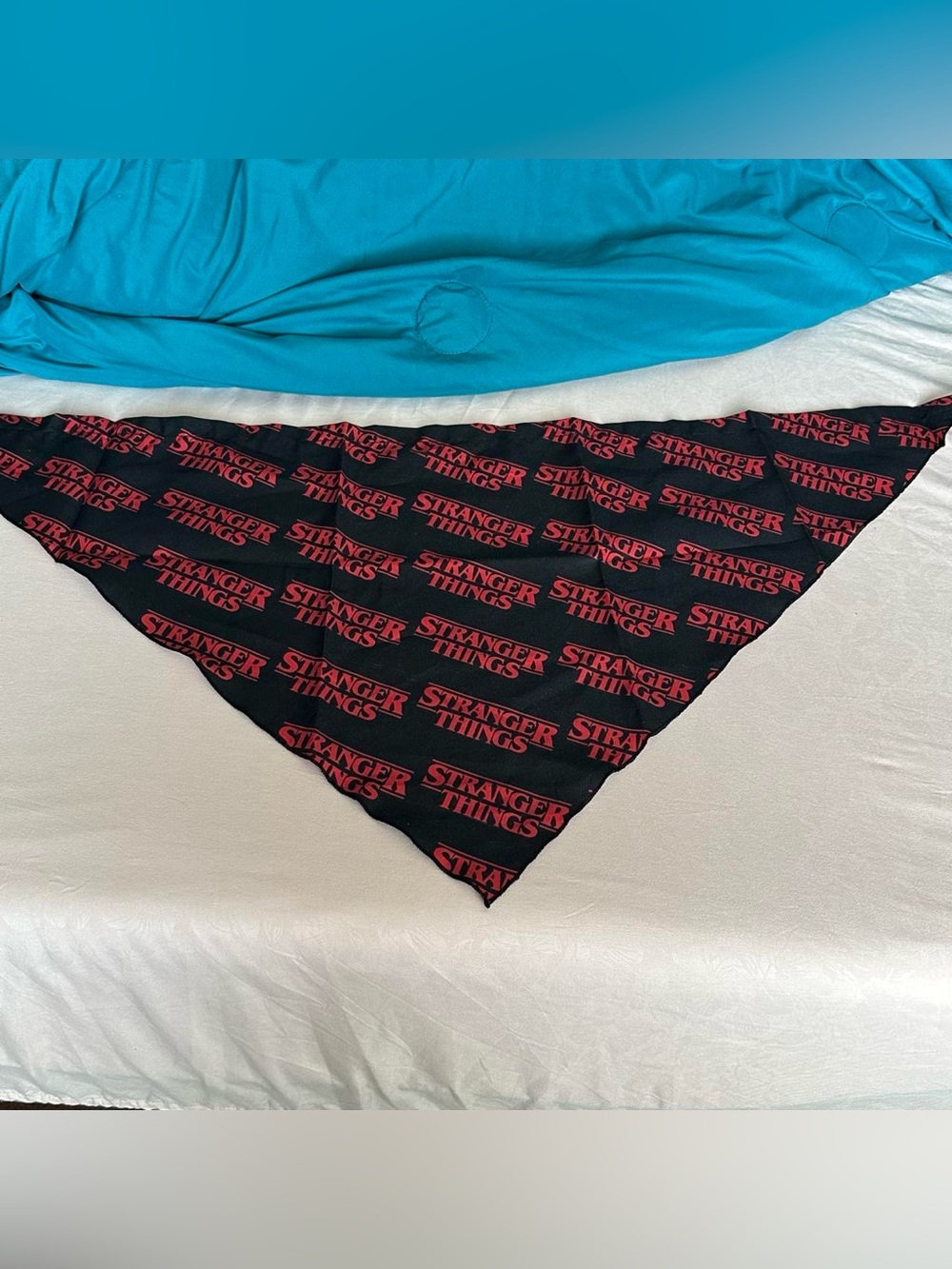 Stranger things red and black hair bandana cloth.